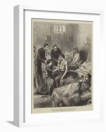 The War, Wounded Servians in the Hospital at Usicza-null-Framed Giclee Print