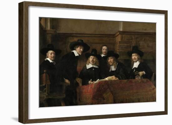 The Wardens of the Amsterdam Drapers’ Guild, known as ‘The Syndics’, 1662-Rembrandt van Rijn-Framed Giclee Print