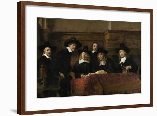 The Wardens of the Amsterdam Drapers’ Guild, known as ‘The Syndics’, 1662-Rembrandt van Rijn-Framed Giclee Print