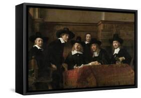 The Wardens of the Amsterdam Drapers’ Guild, known as ‘The Syndics’, 1662-Rembrandt van Rijn-Framed Stretched Canvas