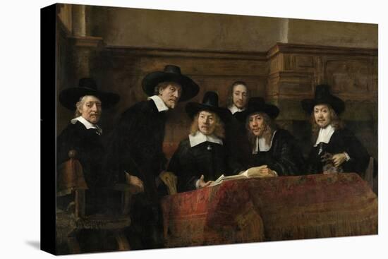 The Wardens of the Amsterdam Drapers’ Guild, known as ‘The Syndics’, 1662-Rembrandt van Rijn-Stretched Canvas