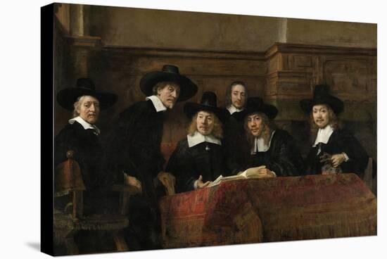 The Wardens of the Amsterdam Drapers’ Guild, known as ‘The Syndics’, 1662-Rembrandt van Rijn-Stretched Canvas