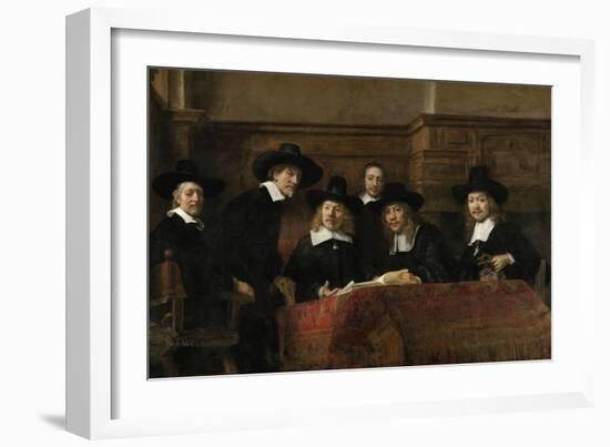 The Wardens of the Amsterdam Drapers’ Guild, known as ‘The Syndics’, 1662-Rembrandt van Rijn-Framed Giclee Print