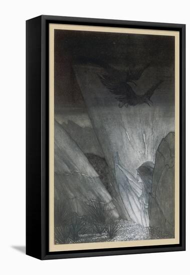 The Warning of Erda-Arthur Rackham-Framed Stretched Canvas