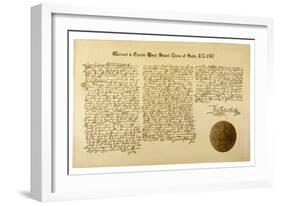 The Warrant to Execute Mary Queen of Scots-null-Framed Art Print