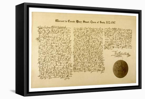 The Warrant to Execute Mary Queen of Scots-null-Framed Stretched Canvas