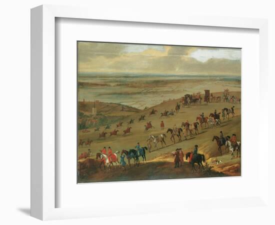 The Warren Hill, Newmarket (Oil on Canvas)-John Wootton-Framed Giclee Print