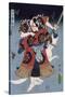 The Warrior (Colour Woodblock Print)-Utagawa Kunisada-Stretched Canvas
