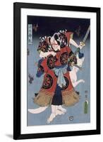 The Warrior (Colour Woodblock Print)-Utagawa Kunisada-Framed Giclee Print