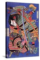 The Warrior Kengoro-Katsushika Hokusai-Stretched Canvas
