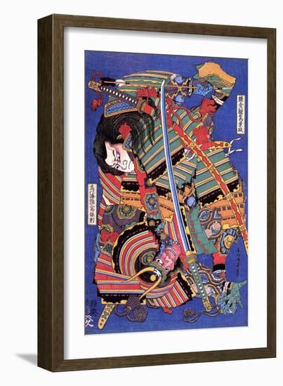 The Warrior Kengoro-Katsushika Hokusai-Framed Premium Giclee Print