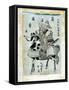 The warrior Minamoto No Yoshitsune on horseback, Japanese, 1886. Artist: Utagawa Yoshimori-Utagawa Yoshimori-Framed Stretched Canvas