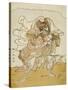 The Warrior Omori Hikoshichi Carrying a Female Demon on His Back, C.1772-Katsukawa Shunsho-Stretched Canvas