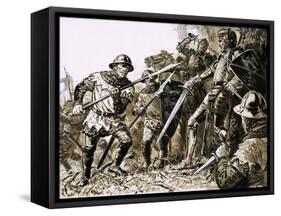 The Wars of the Roses. the Final Battle at Barnet-null-Framed Stretched Canvas