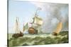 The Warship 'Hollandia' in Full Sail-Ludolf Backhuysen-Stretched Canvas