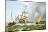 The Warship 'Hollandia' in Full Sail-Ludolf Backhuysen-Mounted Giclee Print