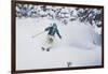 The Wasatch Gets Slammed. Mali Noyes Storm Skiing, Alta Ski Area, Utah-Louis Arevalo-Framed Photographic Print