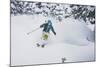 The Wasatch Gets Slammed. Mali Noyes Storm Skiing, Alta Ski Area, Utah-Louis Arevalo-Mounted Photographic Print