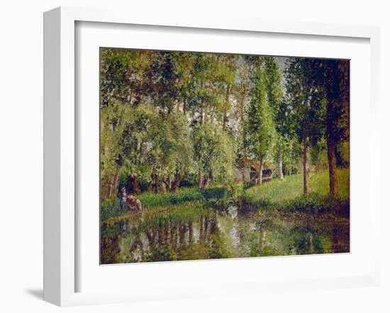 The Wash-House at Bazincourt, 1900-Camille Pissarro-Framed Giclee Print