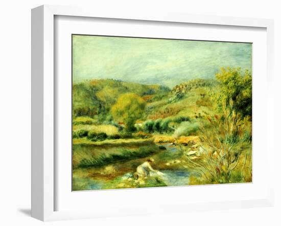 The Washerwoman, C.1891-Pierre-Auguste Renoir-Framed Giclee Print