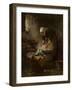 The Washerwoman, C.1900 (Oil on Canvas)-Johannes Weiland-Framed Giclee Print