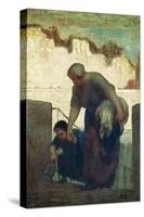 The Washerwoman, circa 1860-61-Honore Daumier-Stretched Canvas