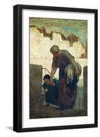 The Washerwoman, circa 1860-61-Honore Daumier-Framed Giclee Print