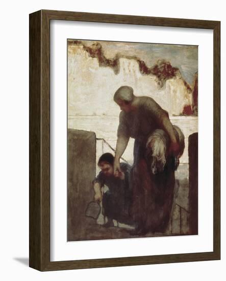 The Washerwoman (La Blanchisseuse)-Honore Daumier-Framed Art Print