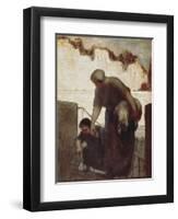 The Washerwoman (La Blanchisseuse)-Honore Daumier-Framed Art Print