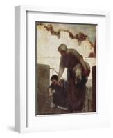 The Washerwoman (La Blanchisseuse)-Honore Daumier-Framed Art Print