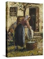 The Washerwoman-Camille Pissarro-Stretched Canvas