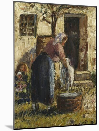 The Washerwoman-Camille Pissarro-Mounted Giclee Print