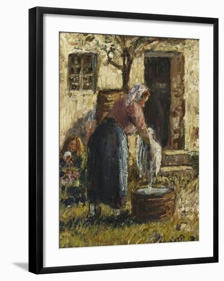 The Washerwoman-Camille Pissarro-Framed Giclee Print