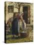 The Washerwoman-Camille Pissarro-Stretched Canvas