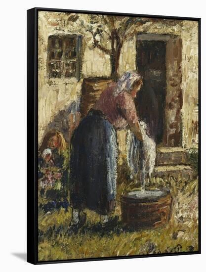 The Washerwoman-Camille Pissarro-Framed Stretched Canvas