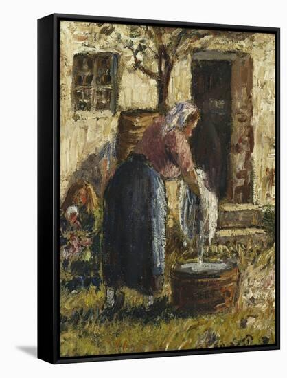 The Washerwoman-Camille Pissarro-Framed Stretched Canvas