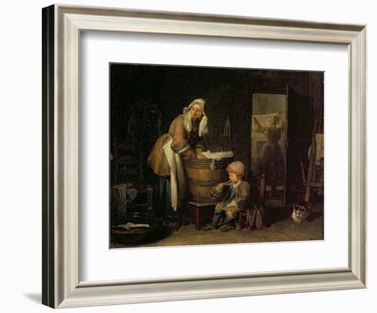 The Washerwoman-Jean-Baptiste Simeon Chardin-Framed Giclee Print