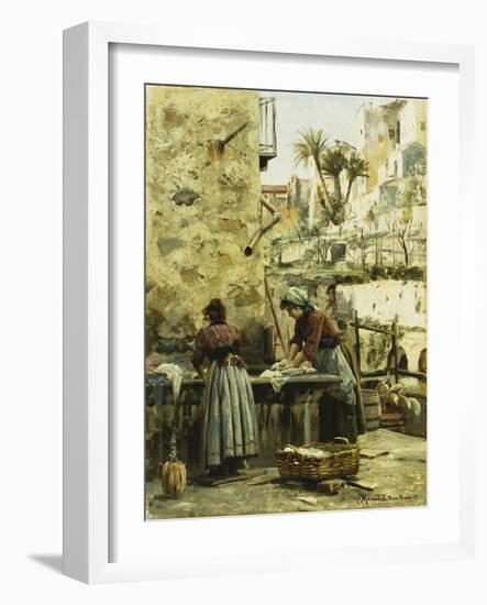 The Washerwomen, 1906-Peder Mork Monsted-Framed Giclee Print