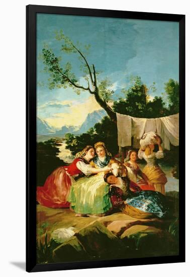 The Washerwomen, Before 1780-Francisco de Goya-Framed Giclee Print