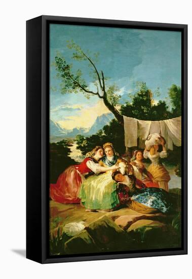 The Washerwomen, Before 1780-Francisco de Goya-Framed Stretched Canvas