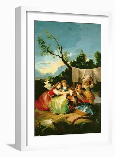 The Washerwomen, Before 1780-Francisco de Goya-Framed Giclee Print