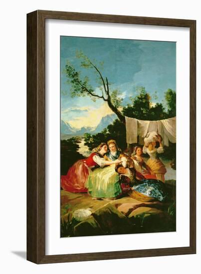 The Washerwomen, Before 1780-Francisco de Goya-Framed Premium Giclee Print