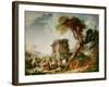 The Washerwomen, C.1730 (Oil on Canvas)-Francois Boucher-Framed Giclee Print