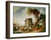 The Washerwomen, C.1730 (Oil on Canvas)-Francois Boucher-Framed Giclee Print