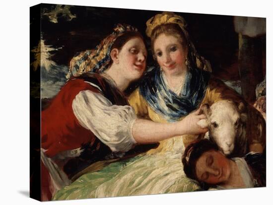 The Washerwomen (Detail), 1779-1780-Francisco de Goya-Stretched Canvas
