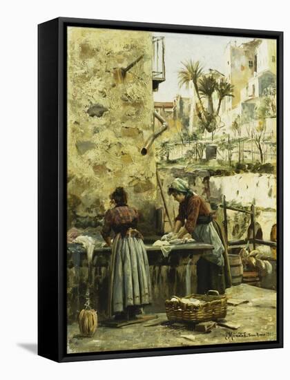 The Washerwomen-Peder Mork Monsted-Framed Stretched Canvas