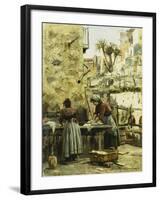 The Washerwomen-Peder Mork Monsted-Framed Giclee Print