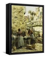 The Washerwomen-Peder Mork Monsted-Framed Stretched Canvas