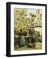 The Washerwomen-Peder Mork Monsted-Framed Giclee Print