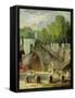 The Washerwomen-Hubert Robert-Framed Stretched Canvas